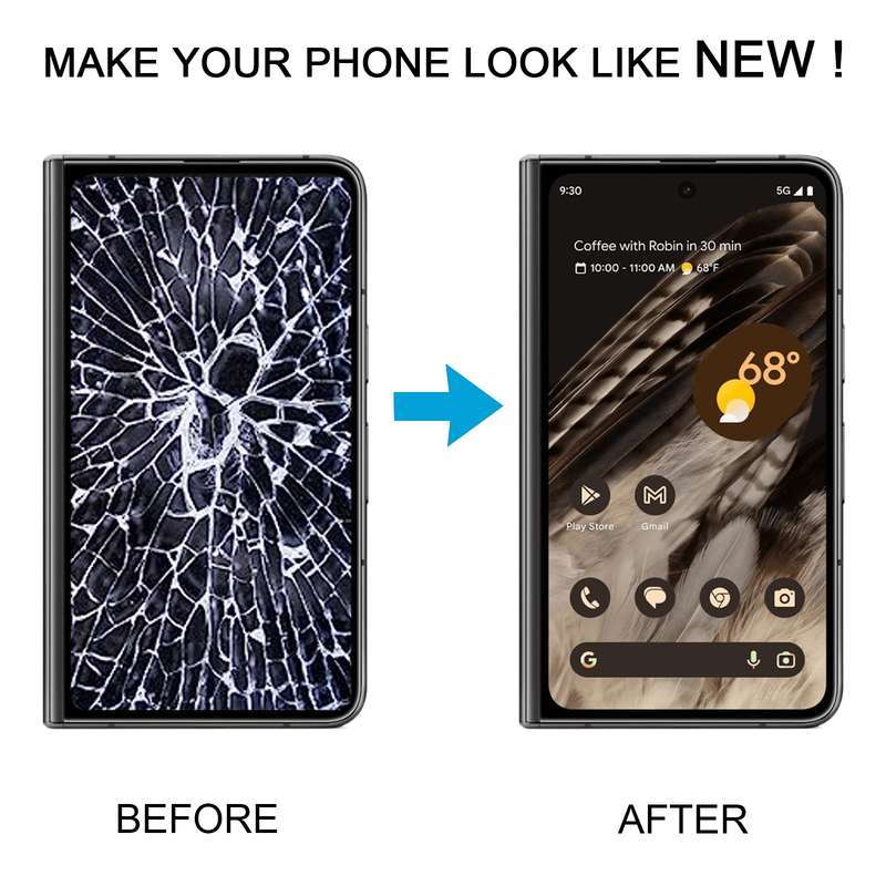 For Google Pixel Fold G9FPL Original LCD Secondary Screen with Digitizer Full Assembly