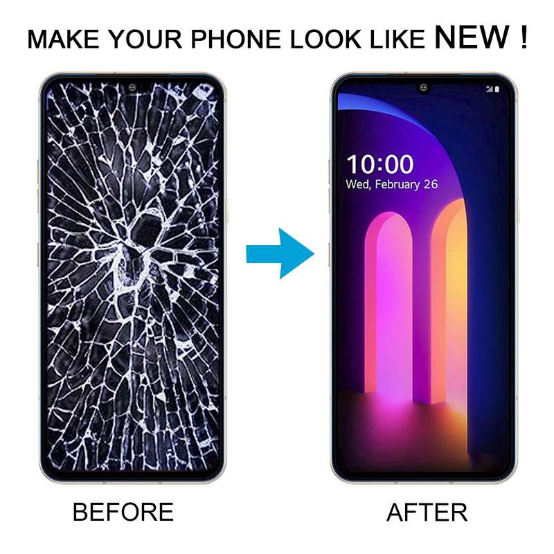 For LG V60 ThinQ KR Version Original LCD Screen Digitizer Full Assembly with Frame (Gold)