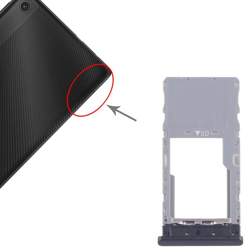 For TCL Tab 8 4G Original Micro SD Card Tray (Black)