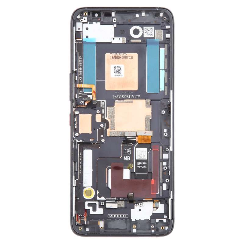 For Asus ROG Phone 7 / 7 Ultimate AMOLED Original LCD Screen Digitizer Full Assembly with Frame(Blac