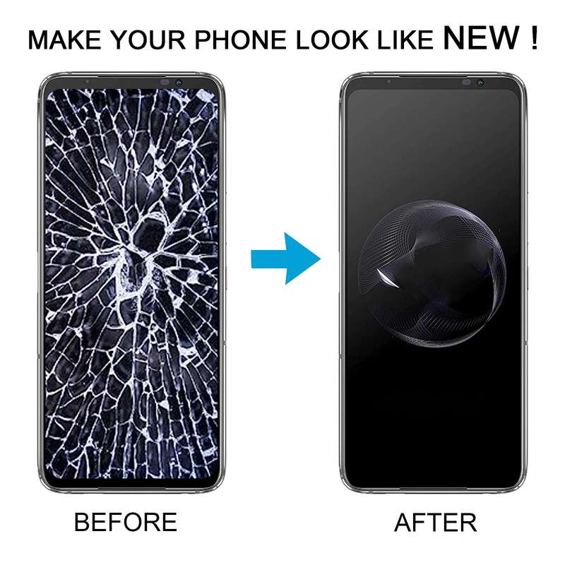 For Asus ROG Phone 7 / 7 Ultimate AMOLED Original LCD Screen Digitizer Full Assembly with Frame(Blac