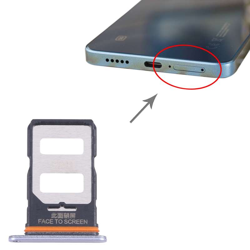 For Xiaomi Poco X6 5G Original SIM Card Tray + SIM Card Tray (Black)
