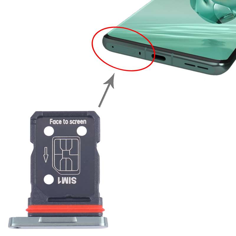 For OnePlus 12 PJD110 CPH2573 CPH2581 SIM Card Tray + SIM Card Tray (Black)