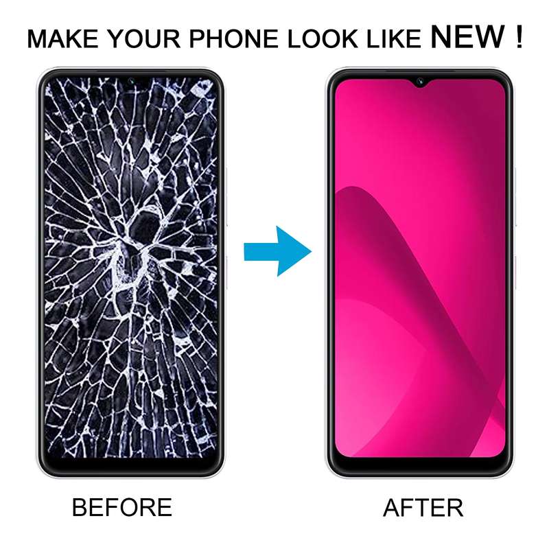 For T-Mobile Revvl 7 5G TMRV075G LCD Screen Digitizer Full Assembly with Frame(Black)