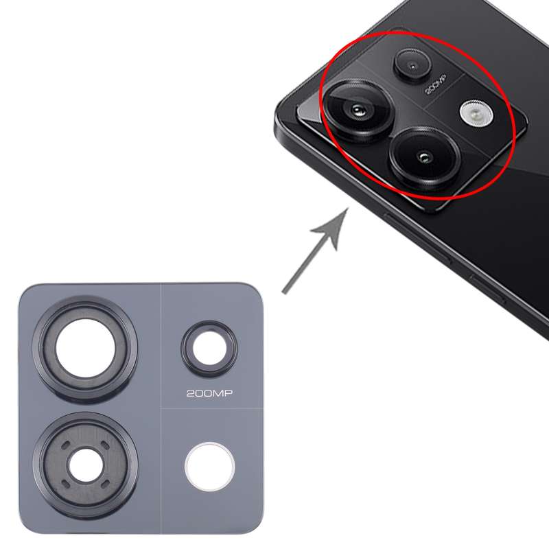 For Xiaomi Redmi Note 13 Pro 5G Back Camera Lens Frame (Black)