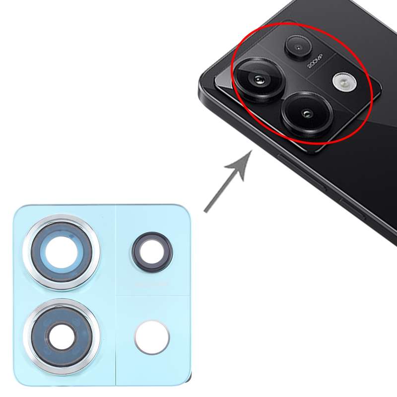 For Xiaomi Redmi Note 13 Pro 5G Back Camera Lens Frame (Black)