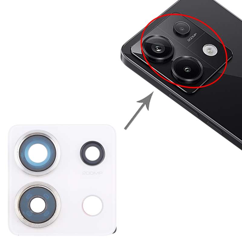 For Xiaomi Redmi Note 13 Pro 5G Back Camera Lens Frame (Black)