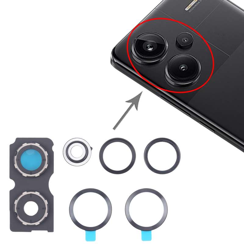 For Xiaomi Redmi Note 13 Pro+ Back Camera Lens Frame (Black)