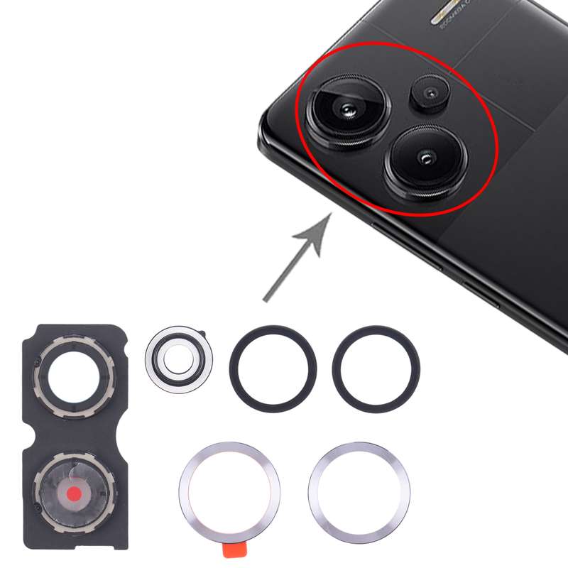 For Xiaomi Redmi Note 13 Pro+ Back Camera Lens Frame (Black)