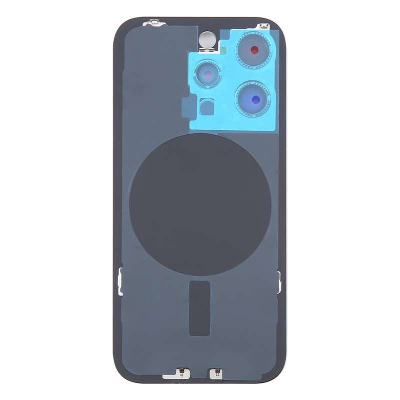 For iPhone 16 Pro Original Glass Battery Back Cover with Camera Lens Cover(Black)