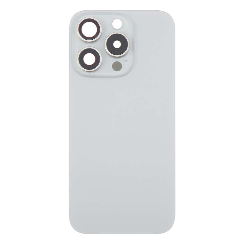 For iPhone 16 Pro Original Glass Battery Back Cover with Camera Lens Cover(Black)