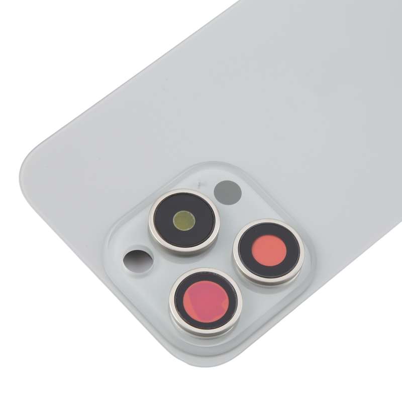 For iPhone 16 Pro Original Glass Battery Back Cover with Camera Lens Cover(Black)