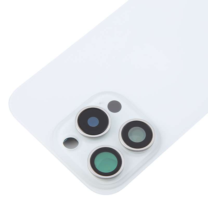 For iPhone 16 Pro Original Glass Battery Back Cover with Camera Lens Cover(Black)