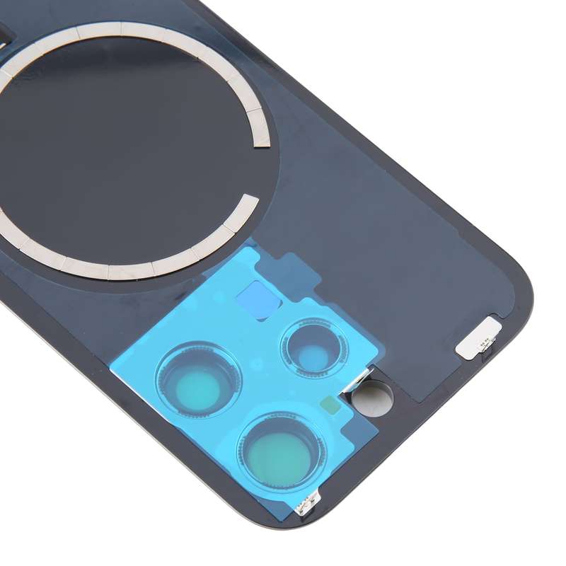 For iPhone 16 Pro Original Glass Battery Back Cover with Camera Lens Cover + MagSafe Magnet(Black)