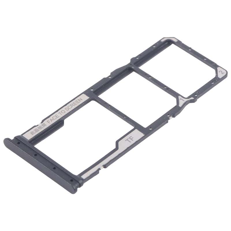 For Xiaomi Redmi 13R Original SIM Card Tray + SIM Card Tray + Micro SD Card Tray (Black)