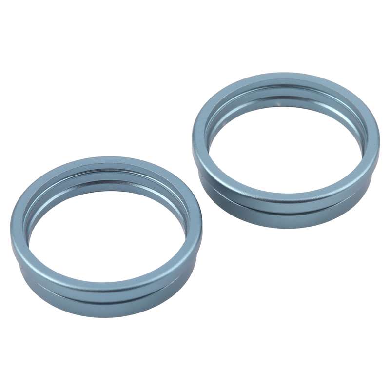 For iPhone 16 2pcs/set Rear Camera Glass Lens Metal Outside Protector Hoop Ring (Purple)