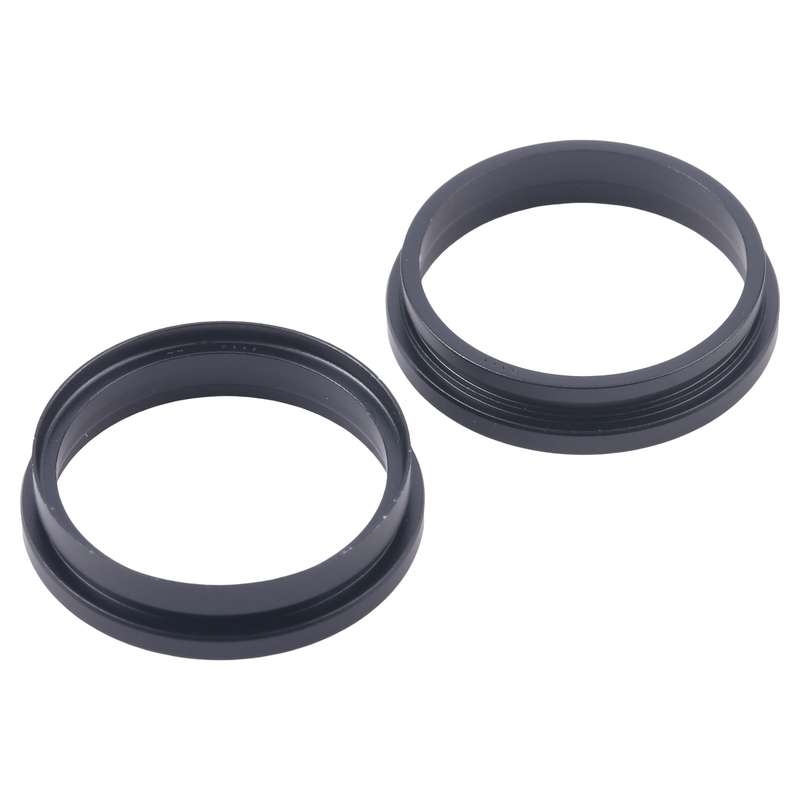 For iPhone 16 Plus 2pcs/set Rear Camera Glass Lens Metal Outside Protector Hoop Ring (Black)