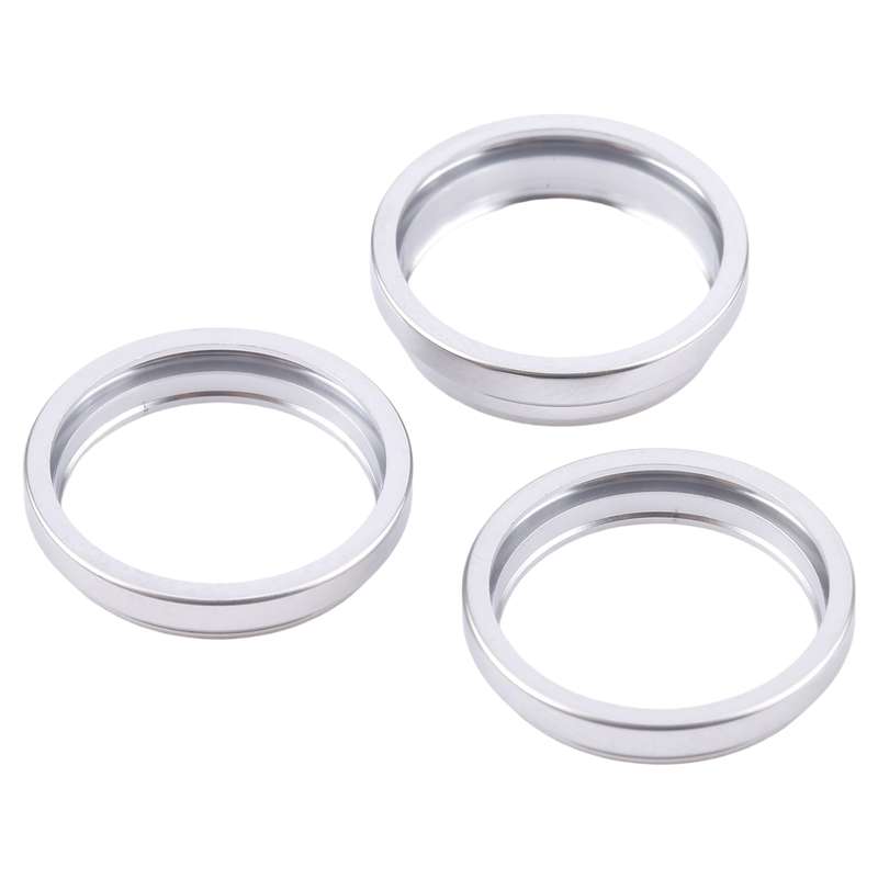 For iPhone 16 Pro Max 3pcs/set Rear Camera Glass Lens Metal Outside Protector Hoop Ring (Black)