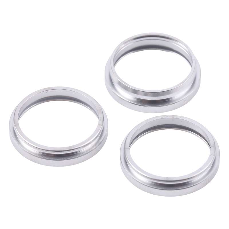 For iPhone 16 Pro Max 3pcs/set Rear Camera Glass Lens Metal Outside Protector Hoop Ring (Black)