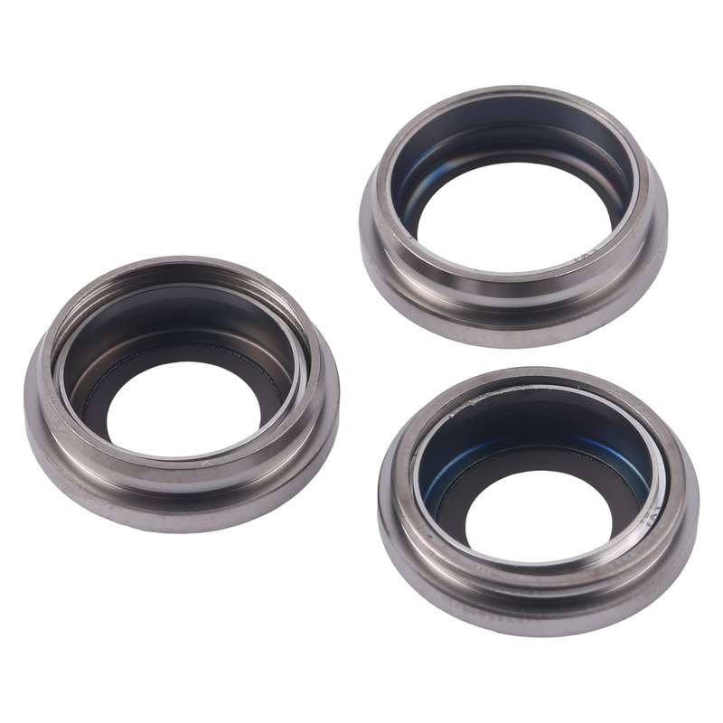 For iPhone 16 Pro Max 3pcs/Set Camera Lens Cover (Black)