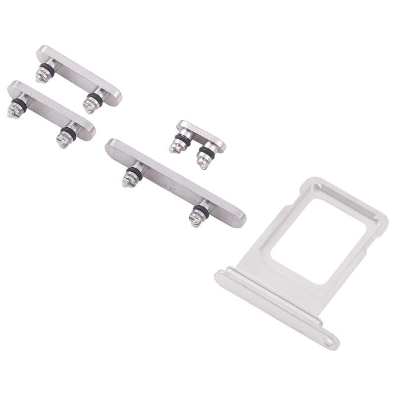 For iPhone 16 Pro Original SIM Card Tray + SIM Card Tray + Side Keys (White)