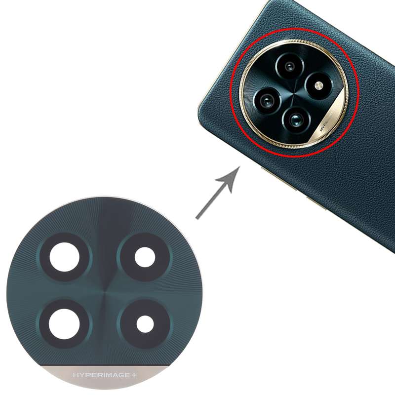 For Realme 13 Pro+ 10pcs Original Back Camera Lens (Black)