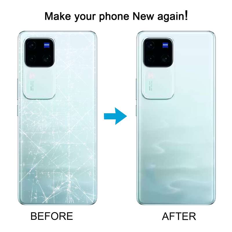 For vivo V30 Pro Battery Back Cover with Camera Lens Cover(Black)