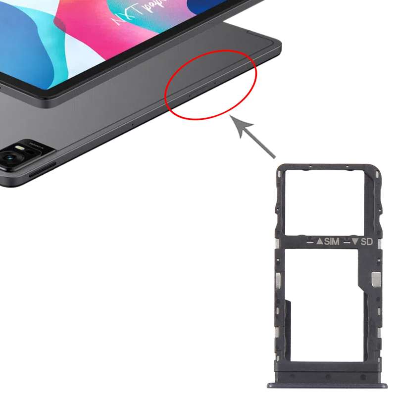 For TCL Tab 11 Original SIM Card Tray + Micro SD Card Tray (Grey)