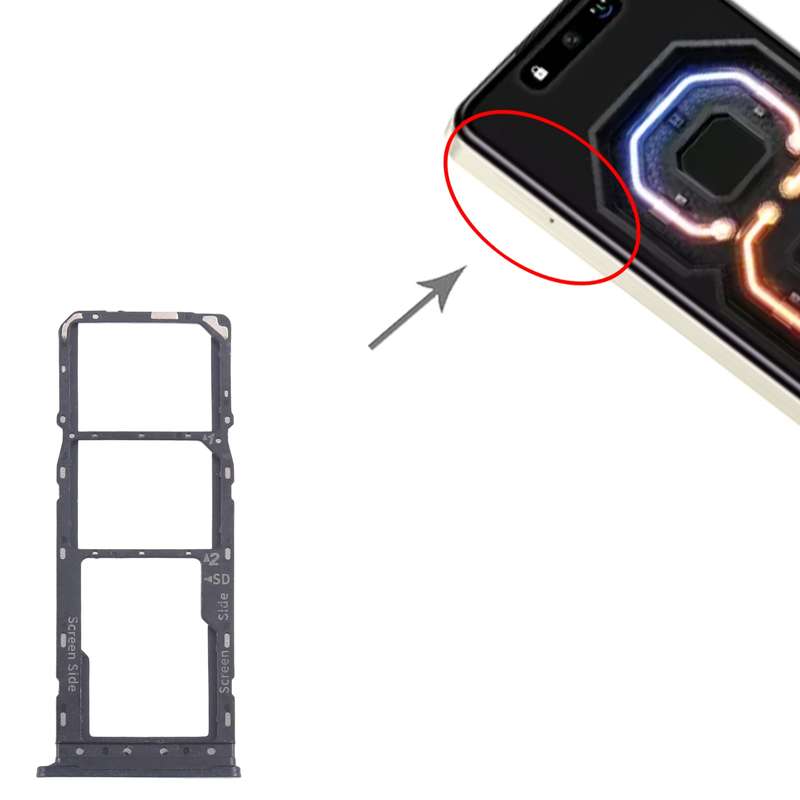 For Infinix Smart 8 Plus X6526 5pcs SIM Card Tray + SIM Card Tray + Micro SD Card Tray (Black)