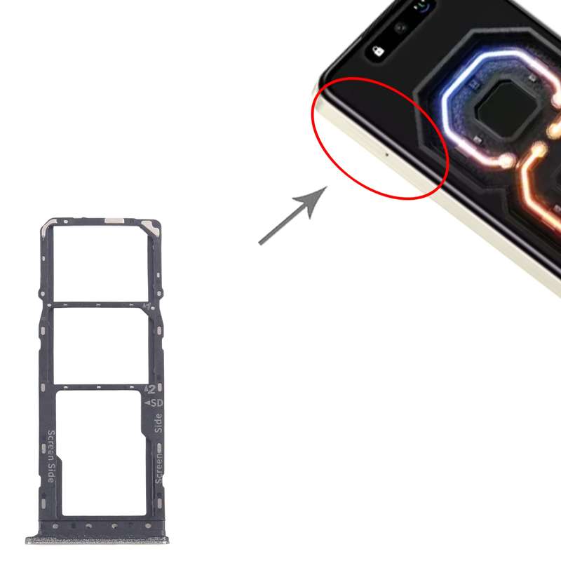 For Infinix Smart 8 Plus X6526 5pcs SIM Card Tray + SIM Card Tray + Micro SD Card Tray (Black)