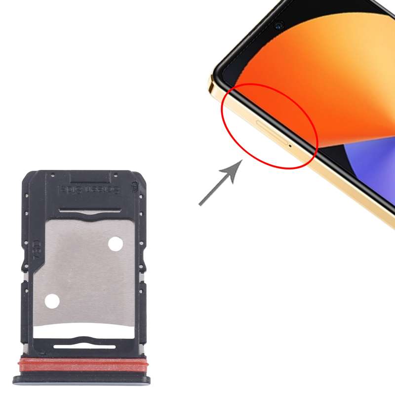 For Infinix Note 30 5G X6711 5pcs SIM Card Tray + SIM Card Tray + Micro SD Card Tray (Gold)