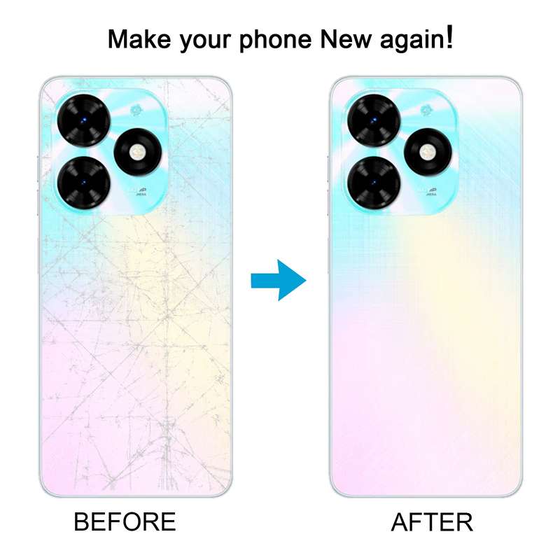 For Tecno Spark 20C Original Battery Back Cover(Black)