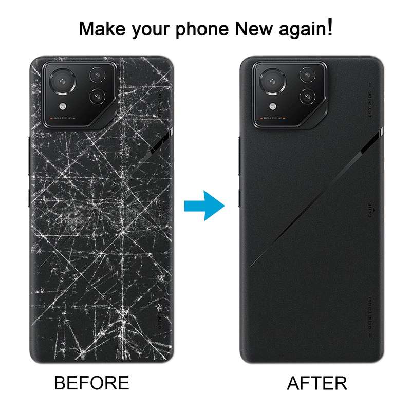 For Asus ROG Phone 8 Pro AI2401 AI2401_A Global Original Glass Battery Back Cover with Camera Frame(