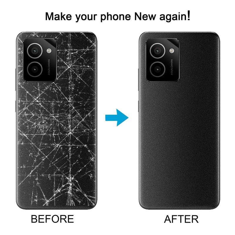For HMD Vibe Original Battery Back Cover with Camera Lens Cover(Black)