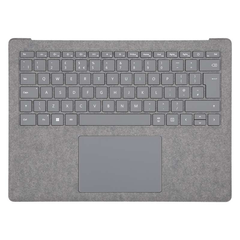 For Microsoft Surface Laptop 3 / 4 / 5 13.5 inch UK Keyboard with C Shell / Touch Board (Grey)
