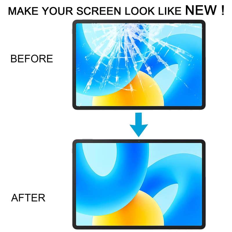 For Huawei MatePad 11.5 2024 BTKR-W00 Front Screen Outer Glass Lens, Bright Version (Jet Black)