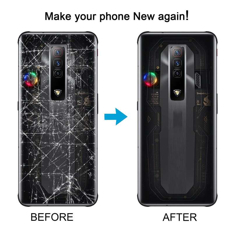 For ZTE nubia Red Magic 7S Glass Battery Back Cover(Transparent)