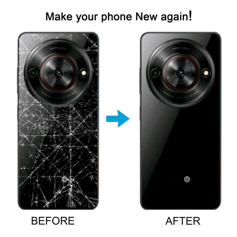 For ZTE Blade A75 5G Z2357N / Blade V60 Smart Glass Battery Back Cover with Middle Frame / Camera Le