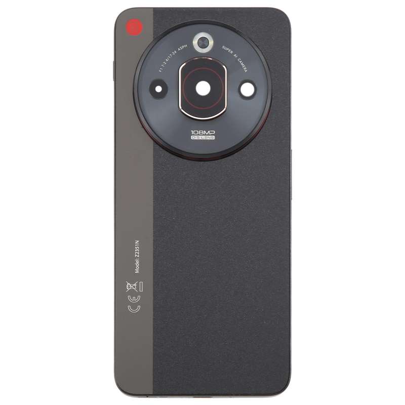For ZTE nubia Focus Pro Z2351N Glass Battery Back Cover with Middle Frame / Camera Lens Cover(Black)