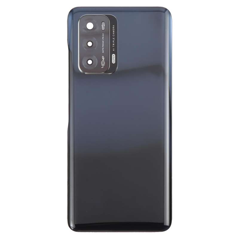 For ZTE Blade V40 Battery Back Cover with Adhesive / Camera Lens Cover(Black)