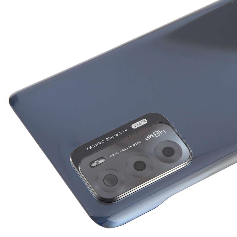 For ZTE Blade V40 Battery Back Cover with Adhesive / Camera Lens Cover(Black)