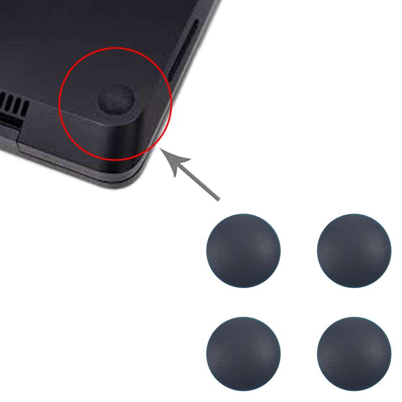 For Microsoft Surface Laptop 3 / 4 / 5 1872 1868 1952 1867 1950 4 in 1 Bottom Case Rubber Mats (Blac