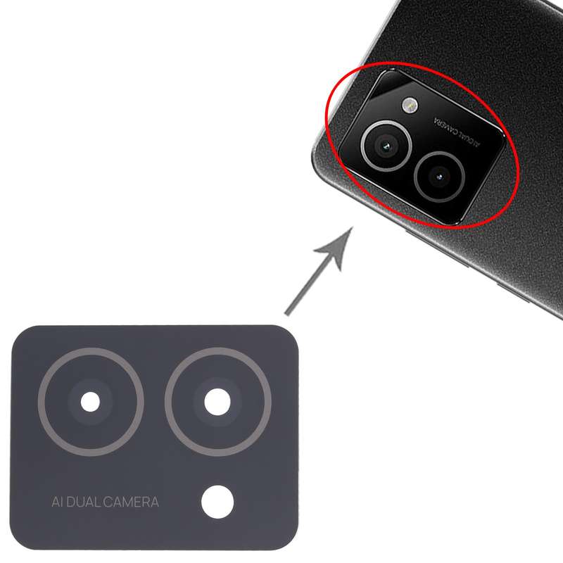 For HMD Vibe Original Back Camera Lens (Black)