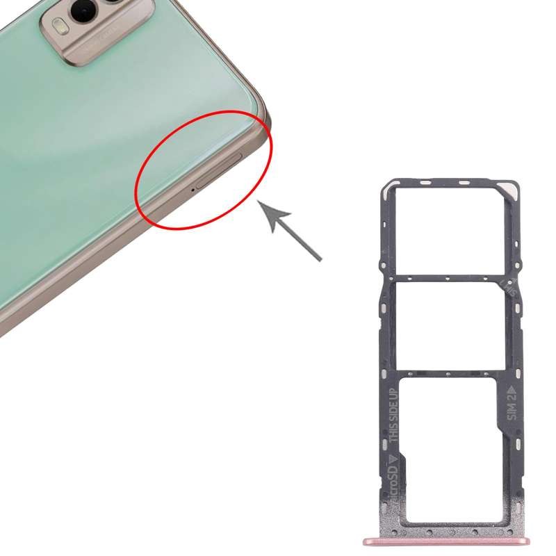 For Nokia C32 Original SIM Card Tray + SIM Card Tray + Micro SD Card Tray (Black)