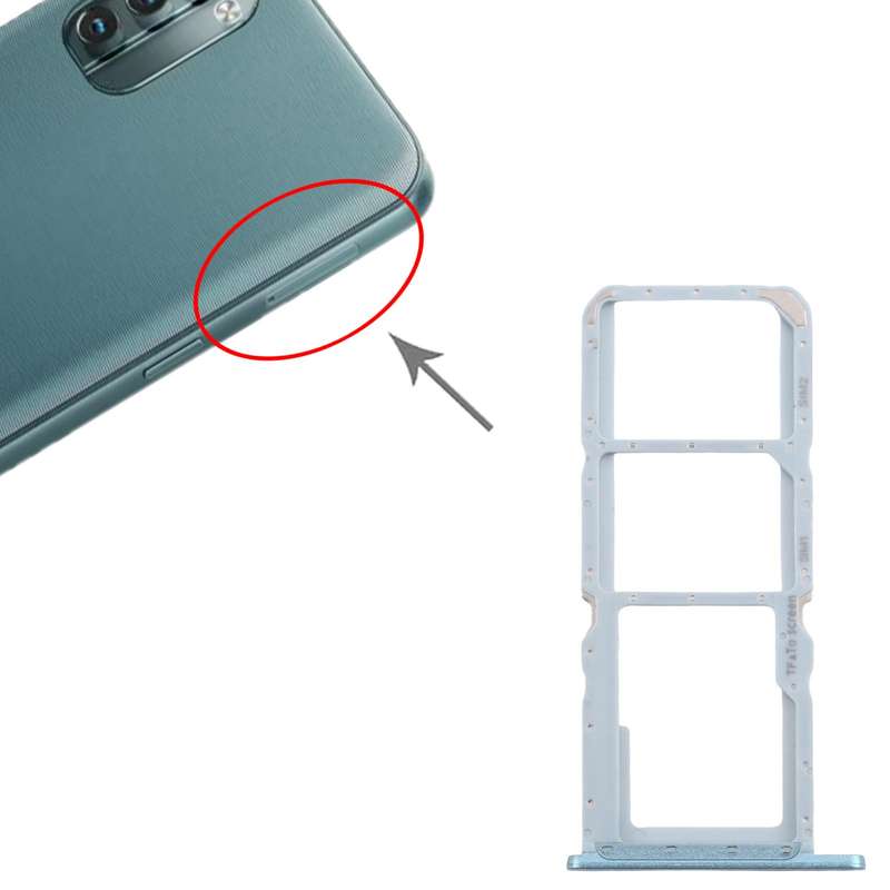 For Nokia G11 Original SIM Card Tray + SIM Card Tray + Micro SD Card Tray (Black)