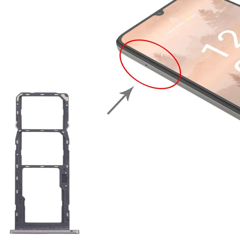 For Nokia C31 Original SIM Card Tray + SIM Card Tray + Micro SD Card Tray (Blue)