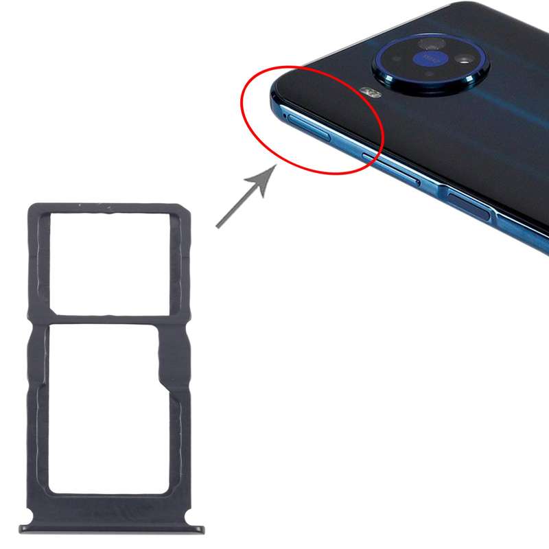 For Nokia 8 V 5G UW Original SIM Card Tray + SIM Card Tray / Micro SD Card Tray (Black)