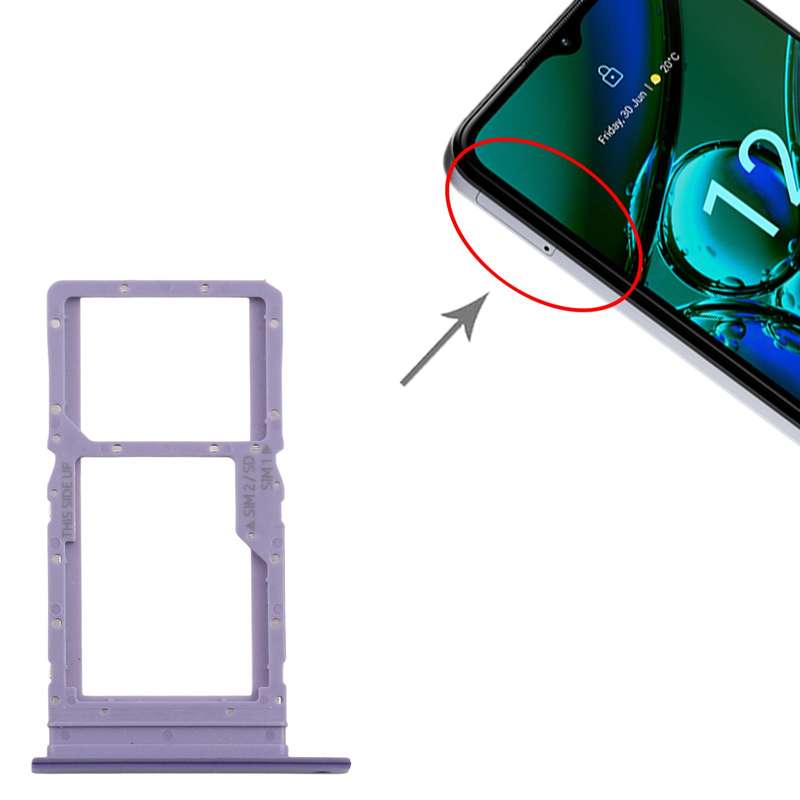 For Nokia G42 Original SIM Card Tray + SIM Card Tray / Micro SD Card Tray (Purple)