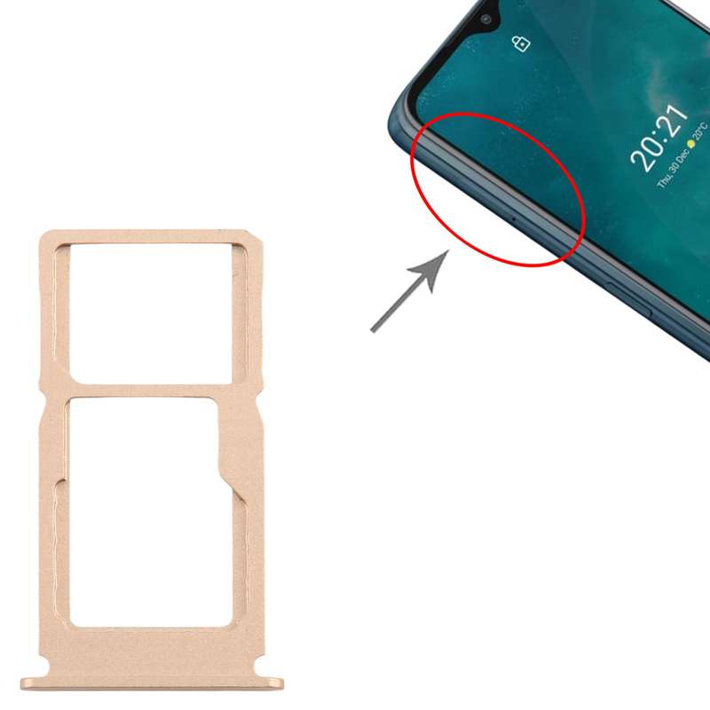 For Nokia G50 Original SIM Card Tray + SIM Card Tray / Micro SD Card Tray (Blue)