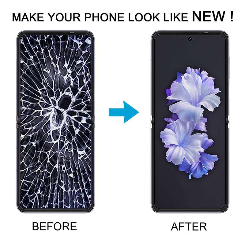 For Tecno Phantom V Flip AD11 Original Foldable LTPO AMOLED Material LCD Screen with Digitizer Full